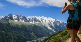 Grand balcon sud : planpraz- flégère vue sur le massif